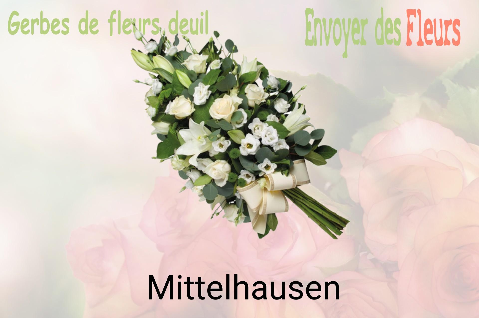 Gerbe de fleurs de deuil livrée à Mittelhausen